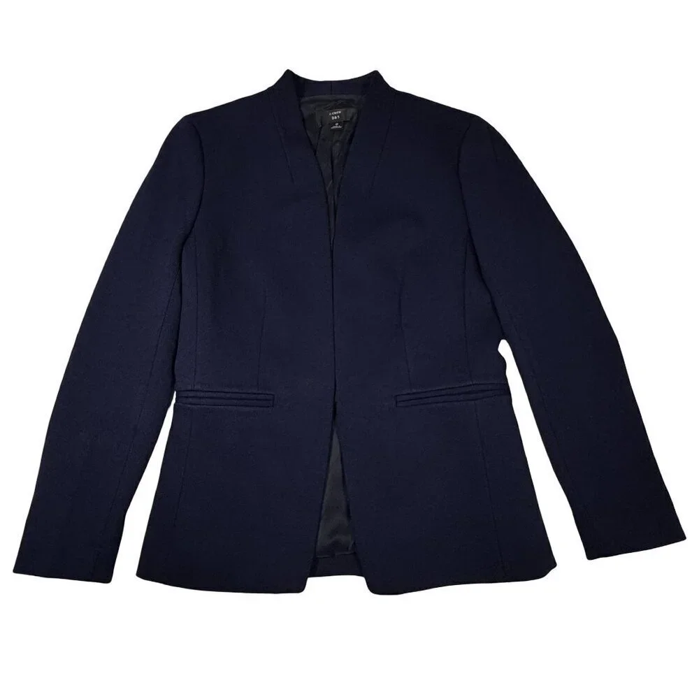 J Crew 365 Going Out Navy Stretch Twill Blazer Sz XS Career Professional Preppy